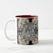 Flower Blossoms Abstract Voeg je foto toe Tweekleurige Koffiemok (Links)