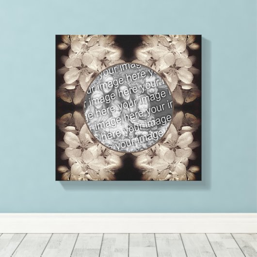 Flower Blossoms Creëer Uw eigen foto Canvas Afdruk (Insitu (Houten vloer))