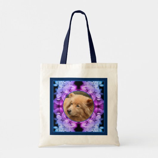 Flower Blossoms Lijst Tinted Creëer Uw eigen foto Tote Bag (Achterkant)