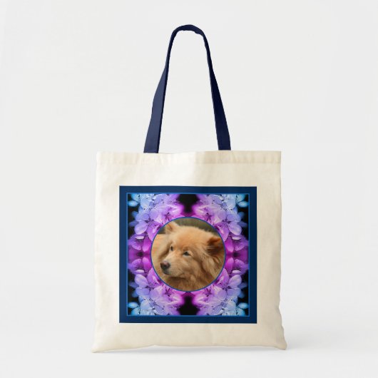 Flower Blossoms Lijst Tinted Creëer Uw eigen foto Tote Bag (Voorkant)