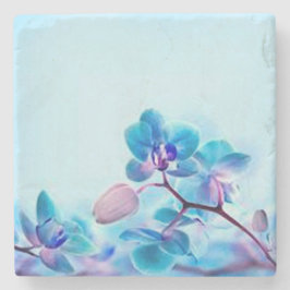Flower  blue coaster stenen onderzetter