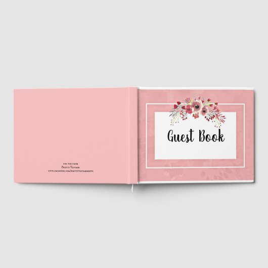 Flower Bough Lijst  Roze Gastenboek (Volledig)