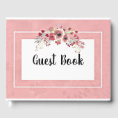 Flower Bough Lijst  Roze Gastenboek (Voorkant)
