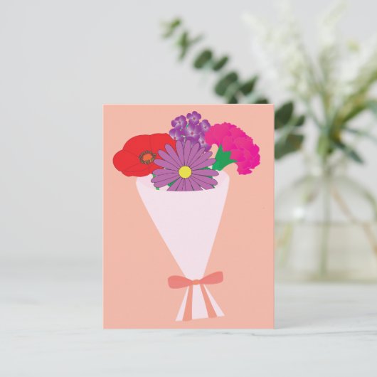 Flower Bouquet Briefkaart (Staand voorkant)