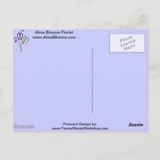 Flower Bouquet Briefkaart (Achterkant)