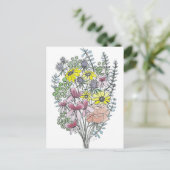 Flower Bouquet Briefkaart (Staand voorkant)