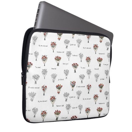 Flower Bouquet Electronics Bag Laptop Sleeve (Voorkant Rechts)