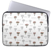 Flower Bouquet Electronics Bag Laptop Sleeve (Voorkant)