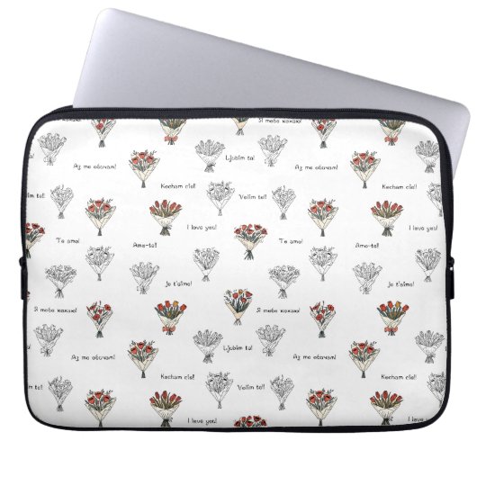 Flower Bouquet Electronics Bag Laptop Sleeve (Voorkant)