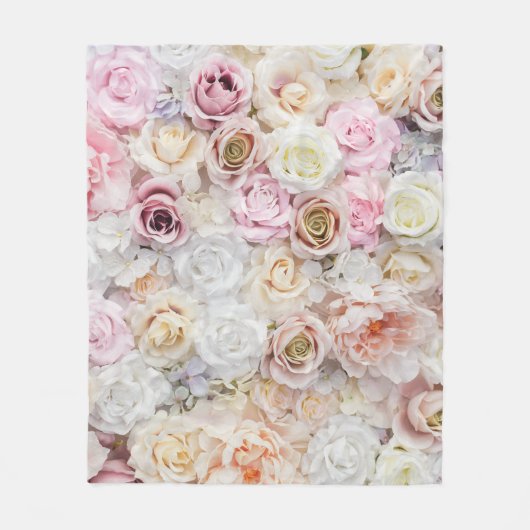 Flower Bouquet Fleece Deken (Voorkant)