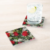 Flower Bouquet Glazen Onderzetter (Schuin)