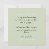 Flower Bouquet Happy Mother's Day green background Kaart (Achterkant)