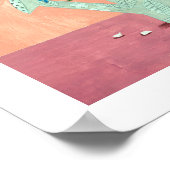 Flower bouquet in watering can pink  poster (Hoek)