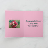 Flower Bouquet Jubileum Kaart voor Tante & Uncle (Binnen)