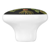 Flower Bouquet Keramische Knop (Zijkant)