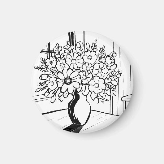 Flower Bouquet Magneet (Voorkant)