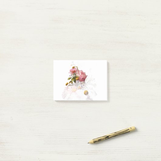 Flower Bouquet Post-it® Notes (Op bureau)
