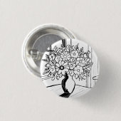 Flower Bouquet Ronde Button 3,2 Cm (Voorkant /achterkant)