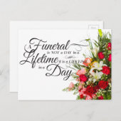 Flower bouquet script sympathie offerte voor begra briefkaart (Voorkant / Achterkant)