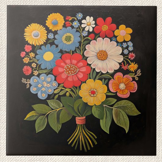 Flower Bouquet Tegeltje
