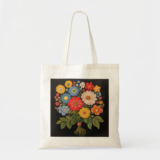 Flower Bouquet Tote Bag (Voorkant)