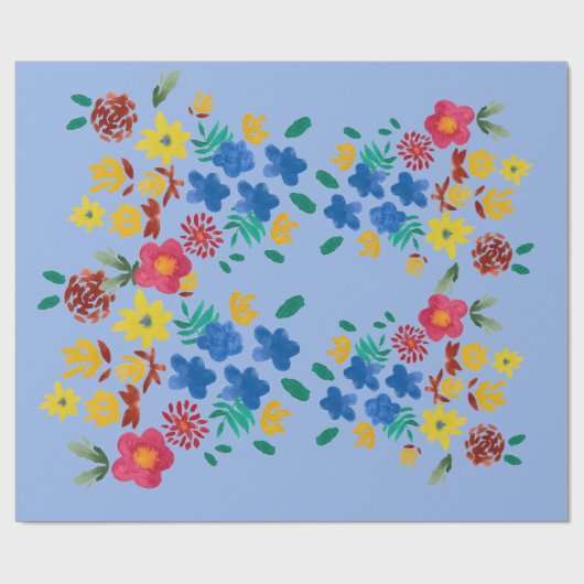 Flower bouquet wrapping paper cadeaupapier (Vlak)
