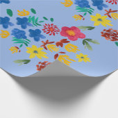 Flower bouquet wrapping paper cadeaupapier (Hoek)