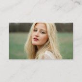 Flower Branch Black Social Media Photo & Logo Visitekaartje (Achterkant)