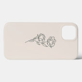 Flower Branch Outline Telefoonhoes Case-Mate iPhone Case (Achterkant (horizontaal))
