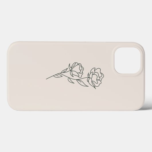 Flower Branch Outline Telefoonhoes Case-Mate iPhone Case (Achterkant (horizontaal))