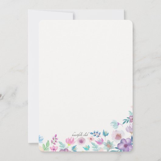 Flower Breeze Bat Mitzvah Uitnodiging (Achterkant)