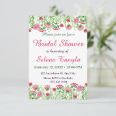 Flower Bridal Shower Invitation Card Kaart (Staand voorkant)
