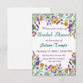   Flower Bridal Shower Invitation Card Kaart (Voorkant / Achterkant)