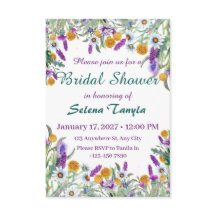 Flower Bridal Shower Invitation Card