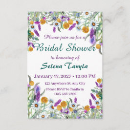   Flower Bridal Shower Invitation Card Kaart