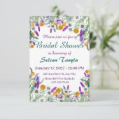   Flower Bridal Shower Invitation Card Kaart (Staand voorkant)