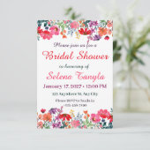  Flower Bridal Shower Invitation Card Kaart (Staand voorkant)