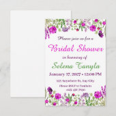 Flower Bridal Shower Invitation Card Kaart (Voorkant / Achterkant)