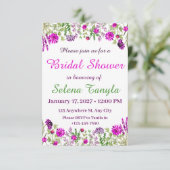  Flower Bridal Shower Invitation Card Kaart (Staand voorkant)