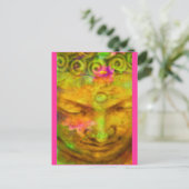 Flower Buddha Briefkaart (Staand voorkant)