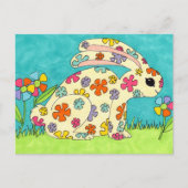 Flower Bunny Briefkaart (Voorkant)