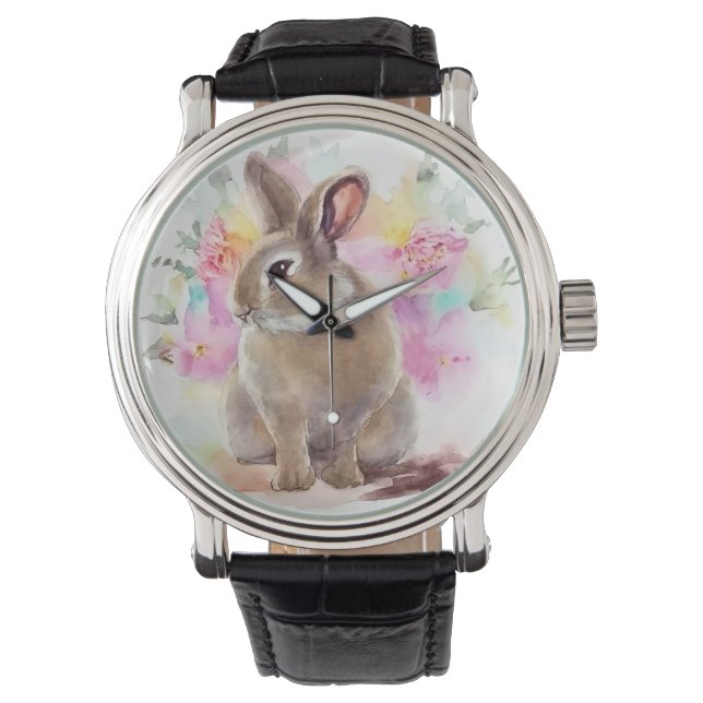 Flower Bunny Horloge (Voorkant)