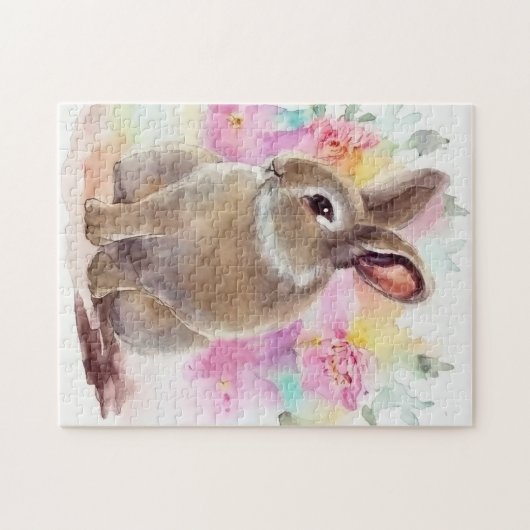 Flower Bunny Legpuzzel (Horizontaal)