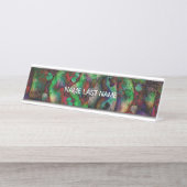 Flower Burst Abstract Bureau Naambordje (Voorkant)