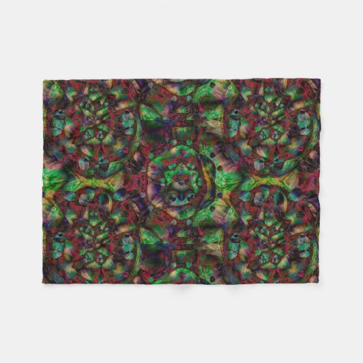  Flower Burst Abstract Fleece Deken (Voorkant (Horizontaal))