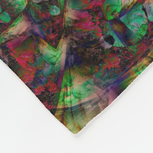 Flower Burst Abstract Fleece Deken (Hoek)