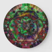 Flower Burst Abstract Grote Klok (Voorkant)