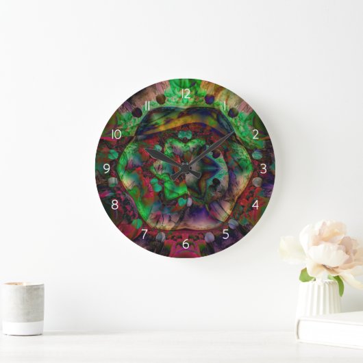  Flower Burst Abstract Grote Klok (Huis)