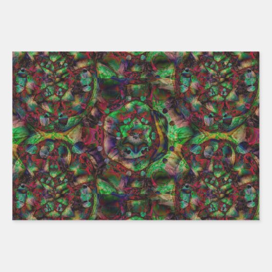 Flower Burst Abstract Inpakpapier Vel (Voorkant 2)