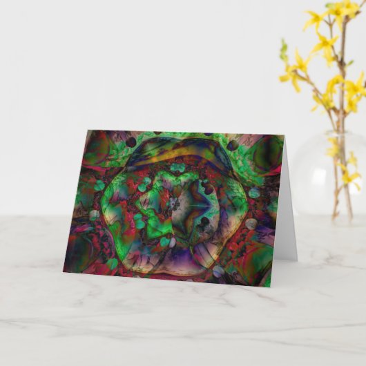  Flower Burst Abstract Kaart (Gele Bloem)